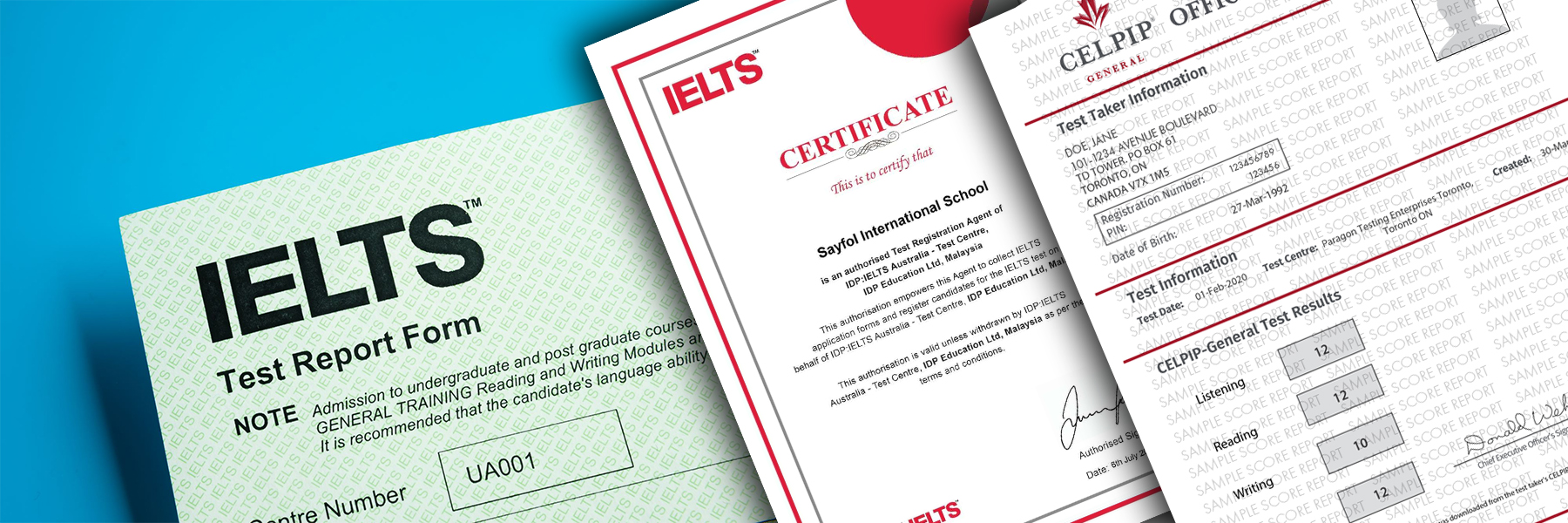 انواع مدارک زبانی، نمرات تایید شده